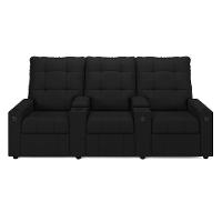 Poltrona Do Papai Reclinável Cinema 3 Lugares Manual Baú Usb Haifa F05 Facto Preto - Lyam Decor - 6