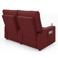 Poltrona Do Papai Reclinável Cinema 2 Lugares Manual Baú Usb Haifa F05 Facto Vermelho - Lyam Decor - 5