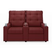 Poltrona Do Papai Reclinável Cinema 2 Lugares Manual Baú Usb Haifa F05 Facto Vermelho - Lyam Decor - 6