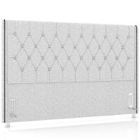 Cabeceira Cama Box Casal 140cm Estofada Frizza P05 Linho Cinza Claro - 1