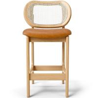 Kit 2 Banquetas Baixa Bar Cozinha Sala De Jantar Betta L02 Mel Tela Couríssimo Whisky - Lyam Decor - 5