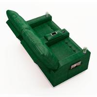 Poltrona Do Papai Reclinável Cinema 2 Lugares Manual Baú Usb Haifa F05 Facto Verde Musgo -lyam Decor - 2