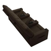 Poltrona Do Papai Reclinável Cinema 3 Lugares Manual Baú Usb Haifa F05 Facto Marrom - Lyam Decor - 2