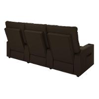 Poltrona Do Papai Reclinável Cinema 3 Lugares Manual Baú Usb Haifa F05 Facto Marrom - Lyam Decor - 5