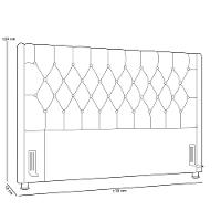 Cabeceira Cama Box Queen 160cm Estofada Frizza P05 Veludo Bege - 3