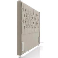 Cabeceira Cama Box Queen 160cm Estofada Frizza P05 Veludo Bege