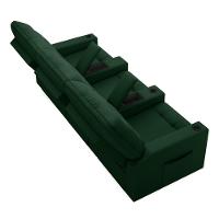 Poltrona Do Papai Reclinável Cinema 3 Lugares Manual Baú Usb Haifa F05 Veludo Verde E - Lyam Decor - 2