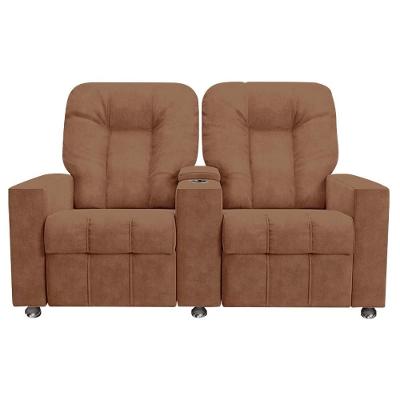 Poltrona Reclinável 2 Lugares Romeo F05 Terracota Lyam Decor