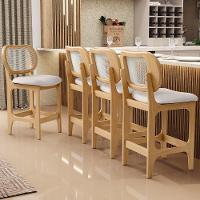 Kit 2 Banquetas Baixa Bar Cozinha Sala De Jantar Betta L02 Mel Tela Linho Cru - Lyam Decor - 6