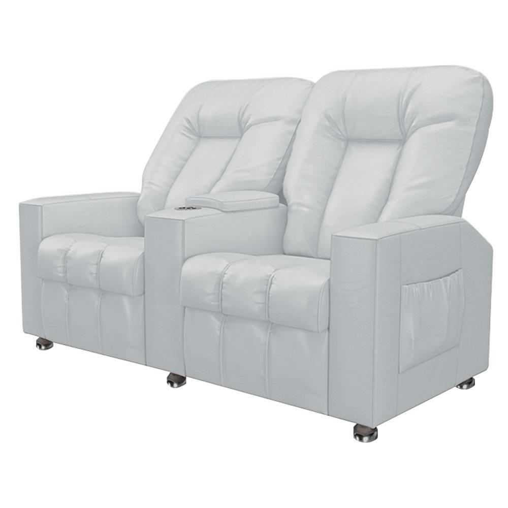 Poltrona Reclinável 2 Lugares Sala De Cinema Romeo F05 Facto Branco - 1