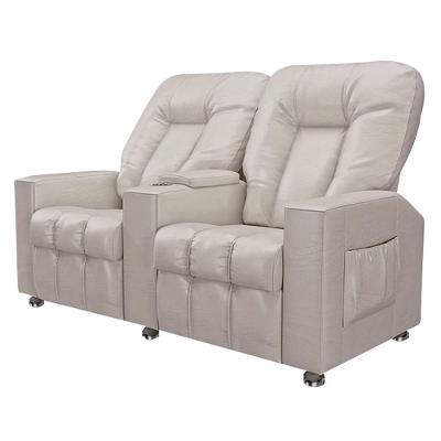 Poltrona Reclinável 2 Lugares Romeo F05 Bege Lyam Decor