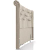Cabeceira Cama Box Casal 140cm Estofada Meora P05 Veludo Bege