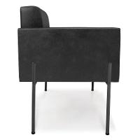 Poltrona Pé De Ferro Preto Para Sala Kit 2 Elisa Corano D03 - D'rossi Cor Preto