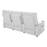 Poltrona Do Papai Reclinável Cinema 3 Lugares Manual Baú Usb Haifa F05 Facto Branco - Lyam Decor - 5