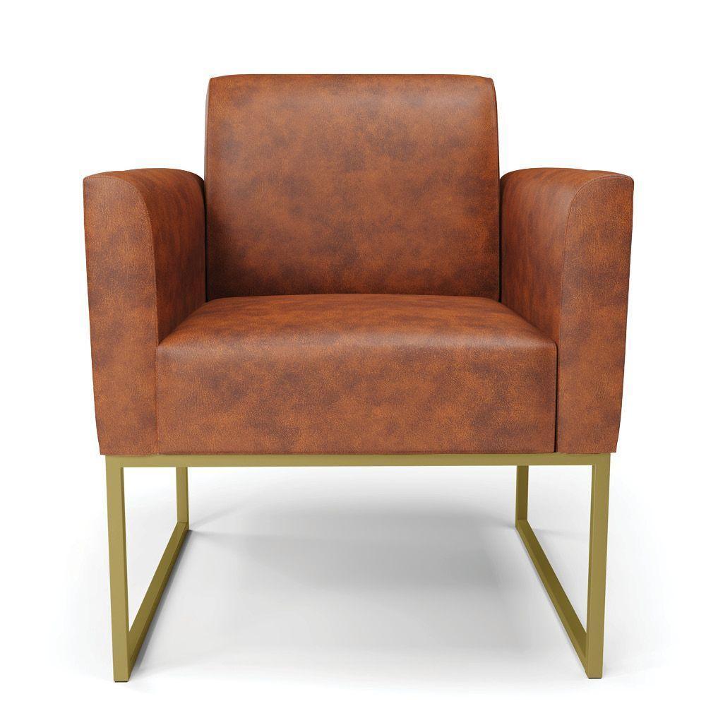 Kit 2 Poltronas Base Industrial Dourado Marisa Corano Nozes D03 - D'rossi - 7