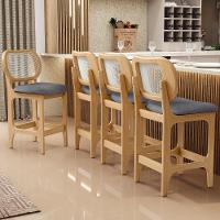 Kit 2 Banquetas Baixa Bar Cozinha Sala De Jantar Betta L02 Mel Tela Linho Cinza Escuro - Lyam Decor - 6