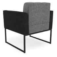 Poltrona Base Industrial Preto Elisa Preto-linho Grafite A26 D03 - D'rossi - 6