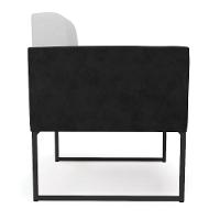 Poltrona Base Industrial Preto Kit 2 Elisa Preto-linho Cinza A05 D03 - D'rossi - 7