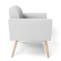 Kit 2 Poltronas Pés Palito Natural Marisa Linho Cinza A05 D03 - D'rossi - 7