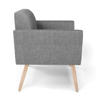 Poltrona Pés Palito Natural Marisa Linho Grafite A26 D03 - D'rossi - 7