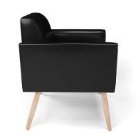 Kit 2 Poltronas Pés Palito Natural Marisa Corano Preto D03 - D'rossi - 7