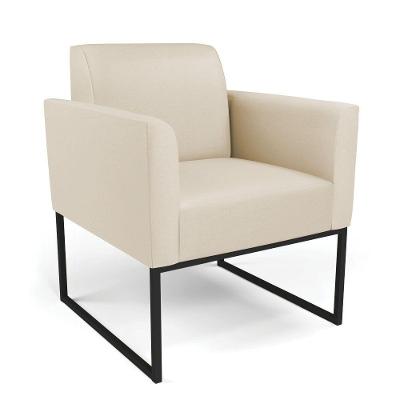 Poltrona Base Industrial Preto Marisa Corino Bege D03 - D'rossi