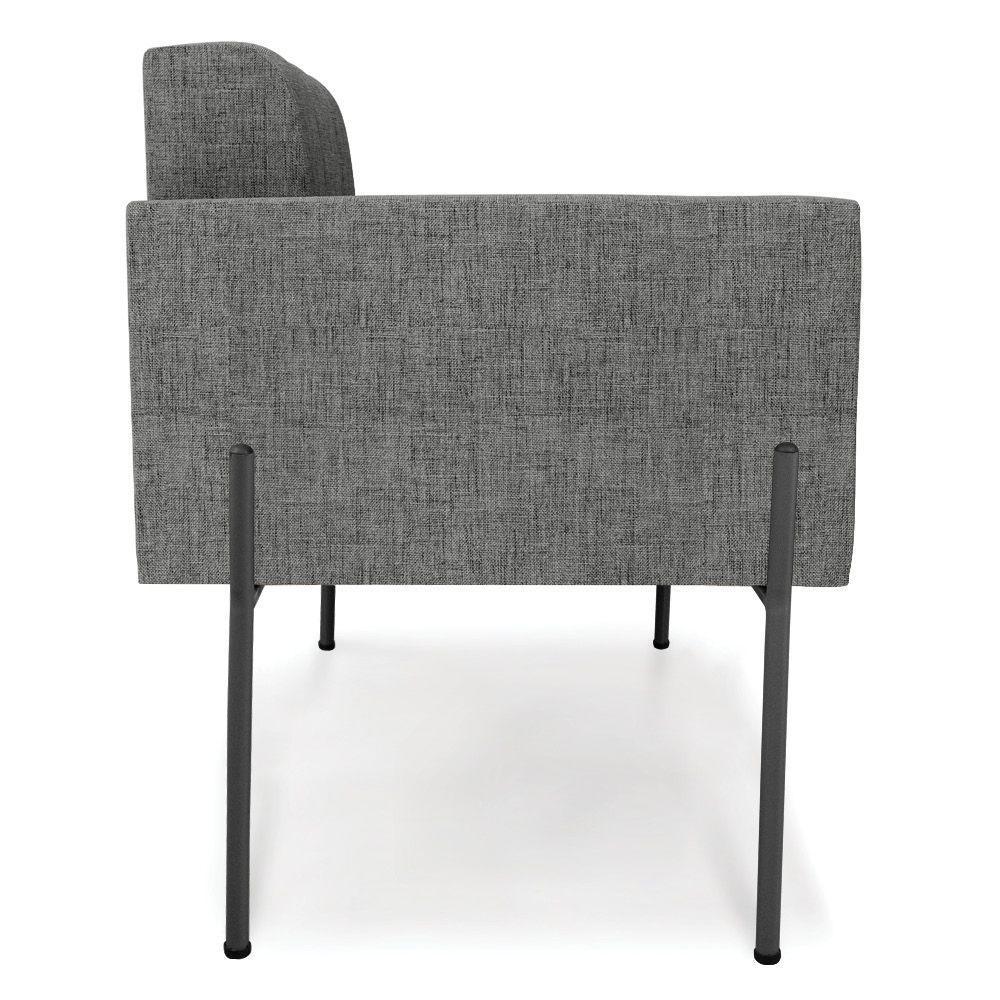 Poltrona Pé De Ferro Preto Para Sala Elisa Linho D03 - D'rossi Cor A26 Grafite - 5