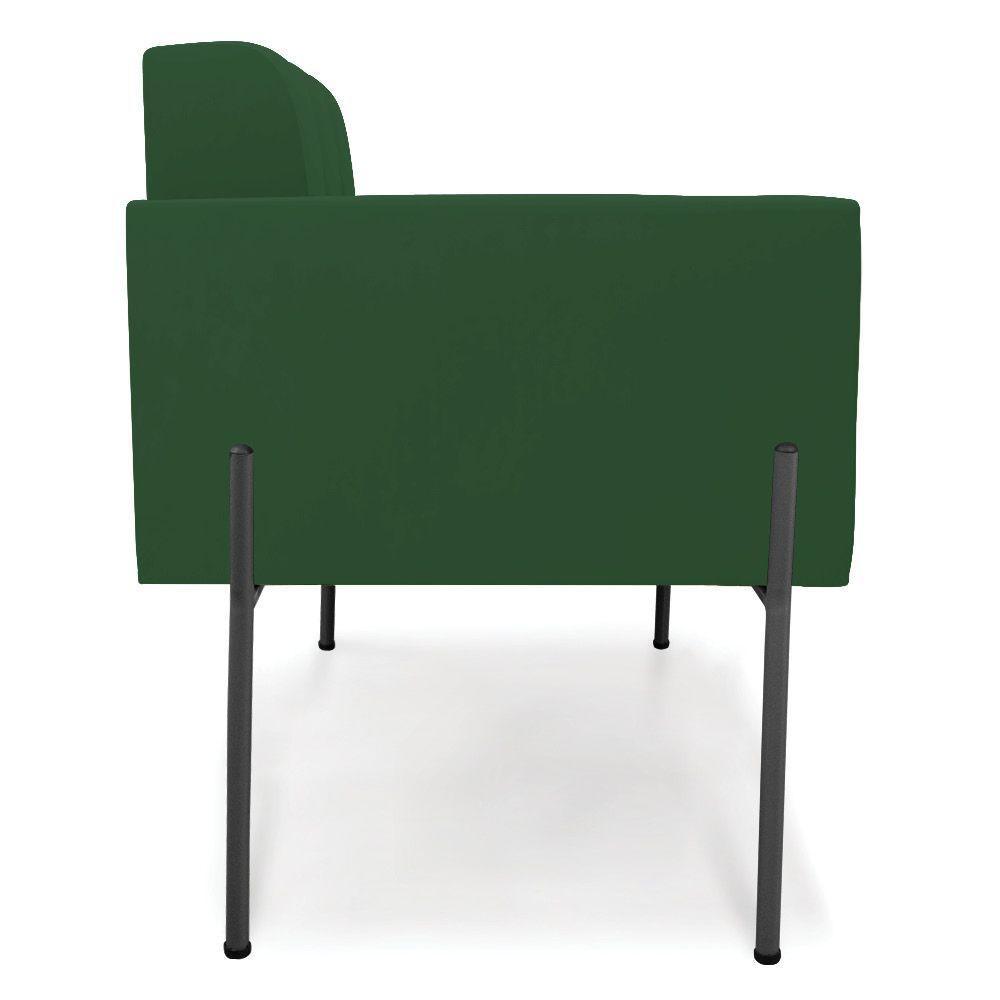 Poltrona Pé De Ferro Preto Para Sala Kit 2 Elisa Veludo D03 - D'rossi Cor Verde - 5