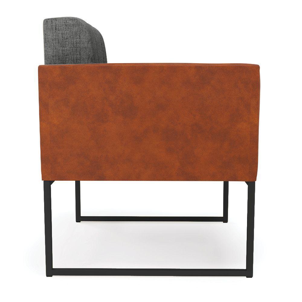 Poltrona Base Industrial Preto Elisa Nozes-linho Grafite A26 D03 - D'rossi - 7