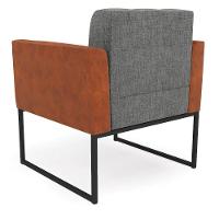 Poltrona Base Industrial Preto Elisa Nozes-linho Grafite A26 D03 - D'rossi - 3