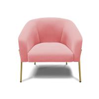 Poltrona Pé De Ferro Dourado Kit 2 Stella Suede D03 - D'rossi Cor Rose - 5