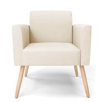 Poltrona Pés Palito Natural Marisa Linho Bege A19 D03 - D'rossi - 6