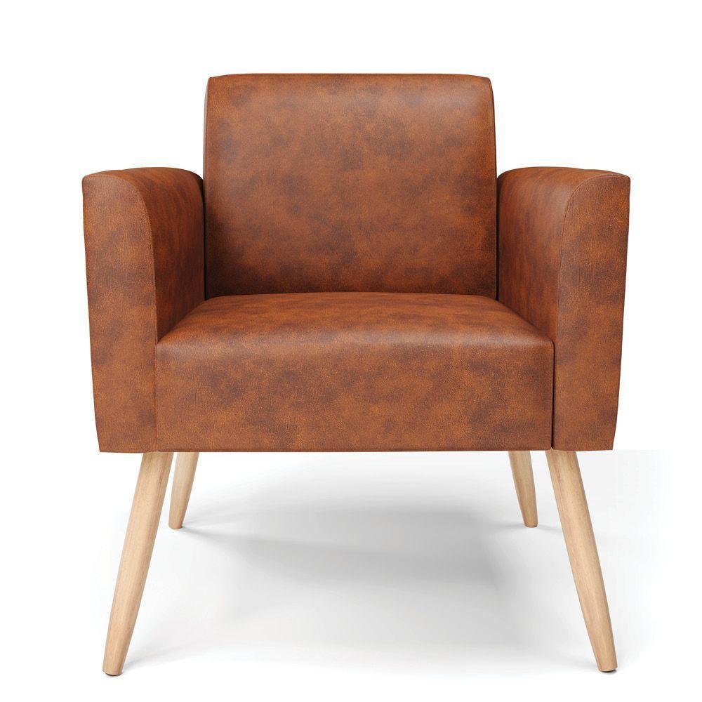 Kit 2 Poltronas Pés Palito Natural Marisa Corano Nozes D03 - D'rossi - 6