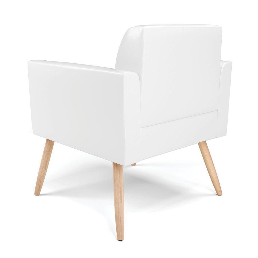 Kit 2 Poltronas Pés Palito Natural Marisa Corano D03 - D'rossi Cor Branco - 3