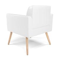 Kit 2 Poltronas Pés Palito Natural Marisa Corano D03 - D'rossi Cor Branco - 3