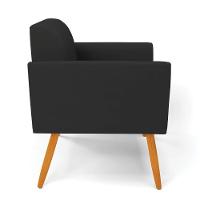 Kit 2 Poltronas Pés Palito Castanho Marisa Veludo Preto D03 - D'rossi - 2