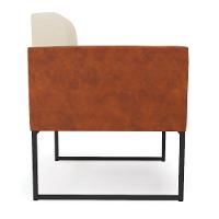 Poltrona Base Industrial Preto Elisa Nozes-linho Bege A19 D03 - D'rossi - 7