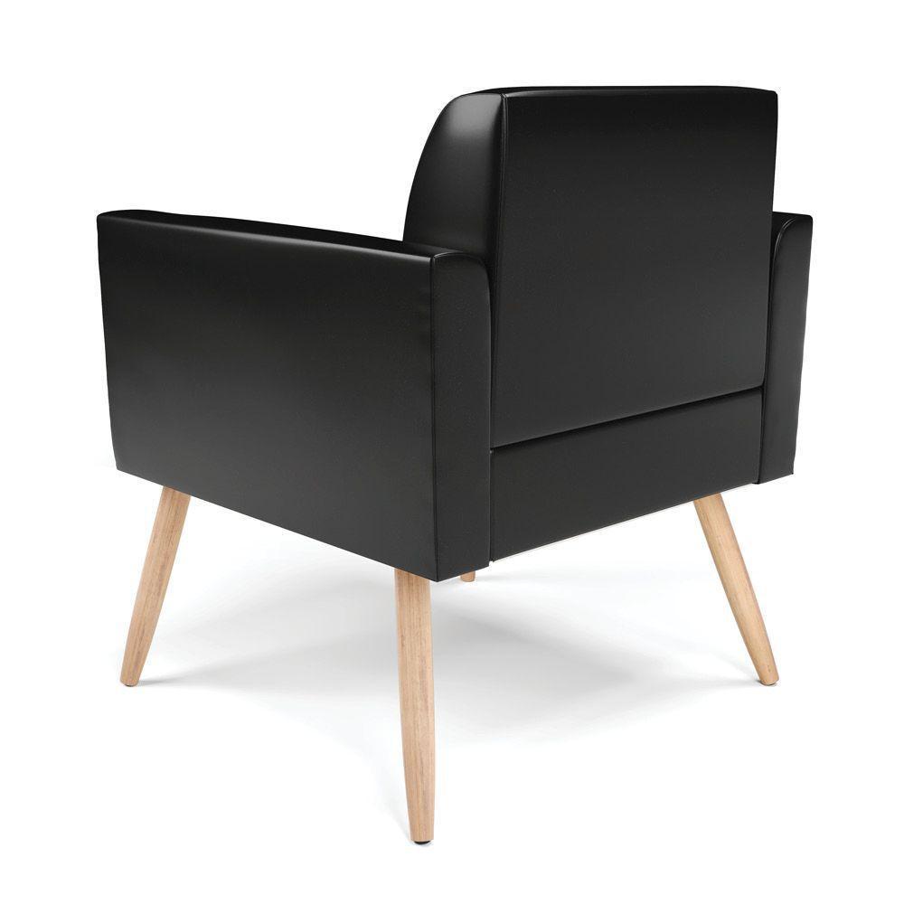 Kit 2 Poltronas Pés Palito Natural Marisa Corano D03 - D'rossi Cor Preto - 6