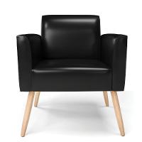 Kit 2 Poltronas Pés Palito Natural Marisa Corano D03 - D'rossi Cor Preto - 3