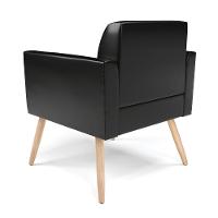 Kit 2 Poltronas Pés Palito Natural Marisa Corano D03 - D'rossi Cor Preto - 6