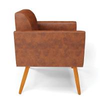 Kit 2 Poltronas Pés Palito Castanho Marisa Corano Nozes D03 - D'rossi - 7