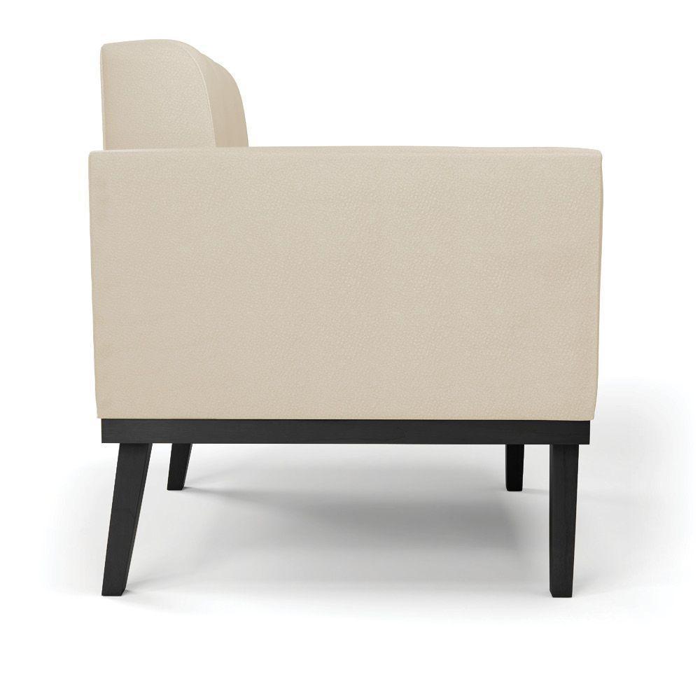 Poltrona Base De Madeira Fixa Preto Elisa Corino Bege D03 - D'rossi - 7