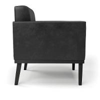 Poltrona Base De Madeira Fixa Preto Elisa Corano Preto D03 - D'rossi - 3