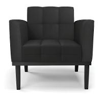 Poltrona Base De Madeira Fixa Preto Elisa Corino Preto D03 - D'rossi - 5