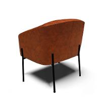 Poltrona Pé De Ferro Preto Kit 2 Stella Corano D03 - D'rossi Cor Nozes