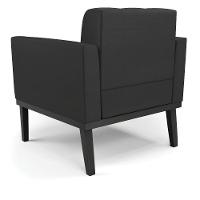 Poltrona Base De Madeira Fixa Preto Kit 2 Elisa Corino D03 - D'rossi Cor Preto - 3