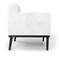 Poltrona Base De Madeira Fixa Preto Kit 2 Elisa Corano D03 - D'rossi Cor Branco - 7