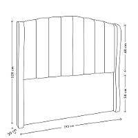 Cabeceira Para Cama Box King 193 Cm Angel Corino Branco I02 - D'rossi - 2
