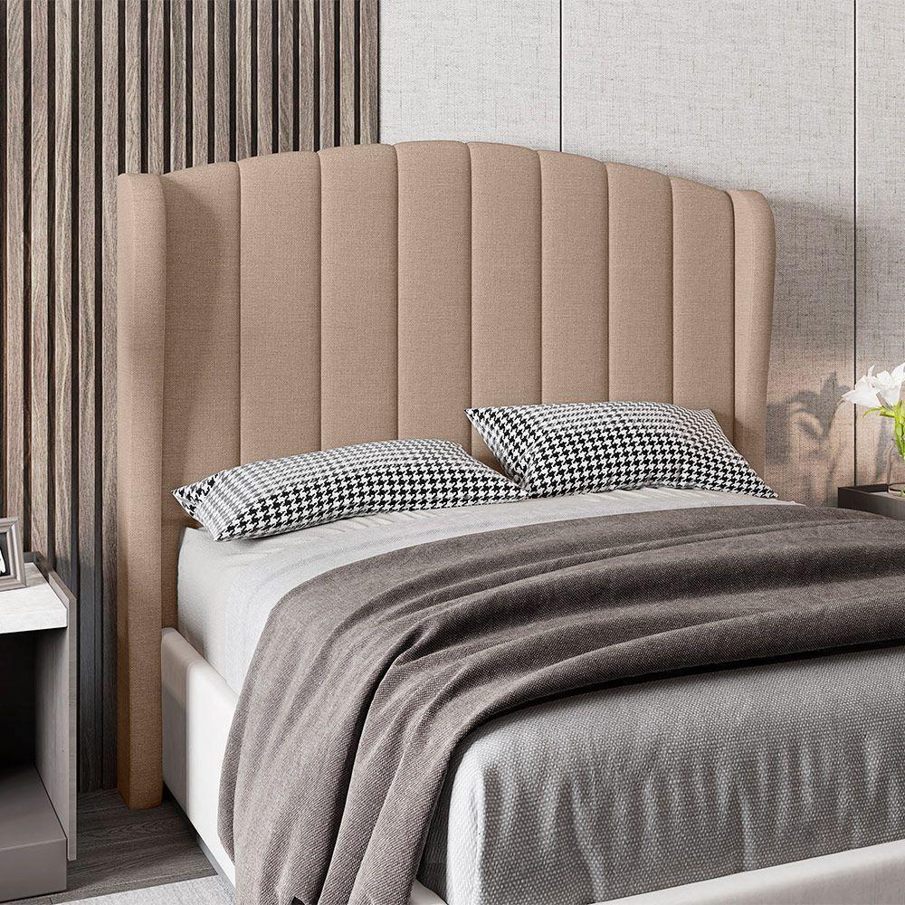 Cabeceira Para Cama Box Solteiro 90 Cm Angel Linho Bege I02 - D'rossi - 5
