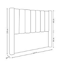 Cabeceira Para Cama Box Queen 160 Cm Rania Veludo Bege I02 - D'rossi - 2